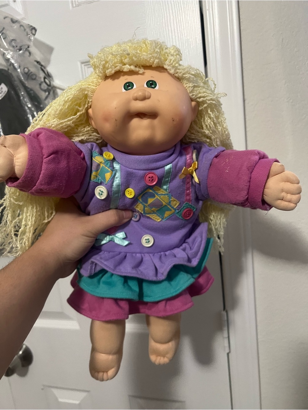Vintage Cabbage Patch 1989 Designer Line Doll with Blonde Curls